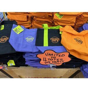 ALL 4 New Trader Joe’s Halloween Mini Canvas Tote Lunch Bag *Limited*